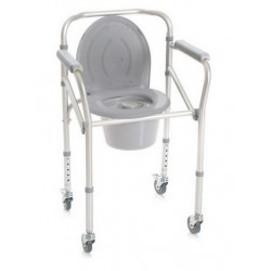 Sedia comoda WC con ruote - 4 funzioni in 1