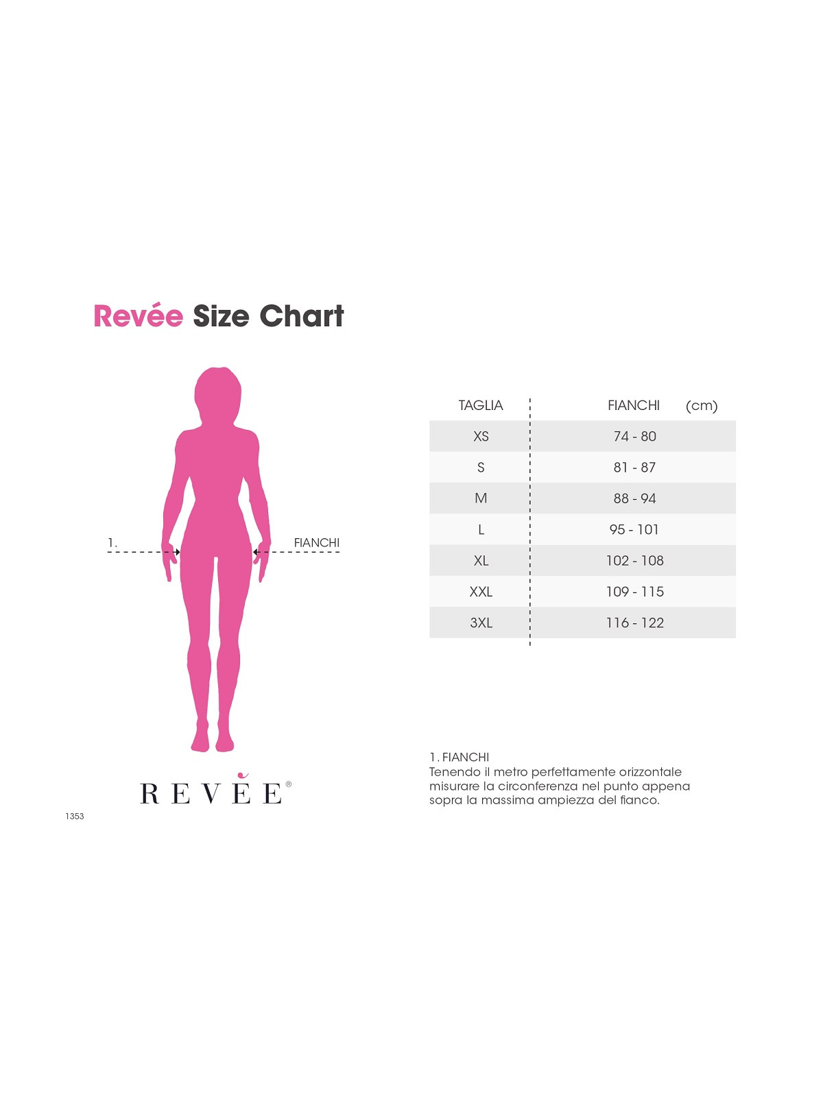Revée® 1353 GUAINA ADDOMINALE Post-Operatoria (con gancetti)